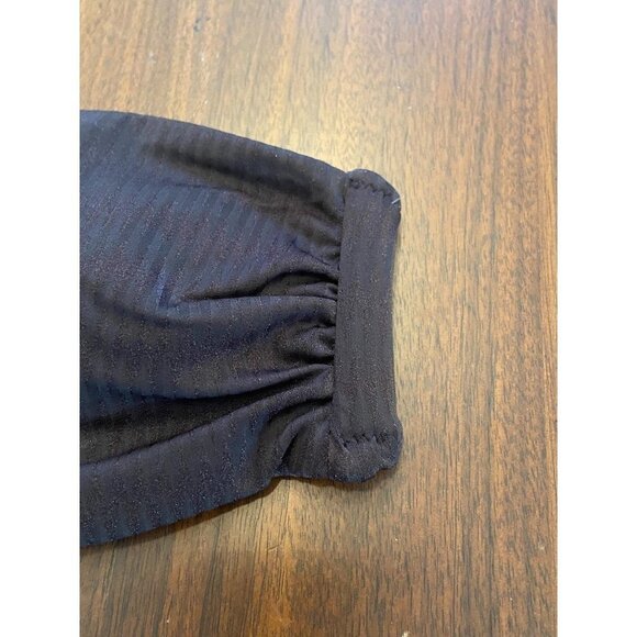 Onia Allegra Button- Embellish Bandeau Bikini Top in Black Small - Picture 8 of 13